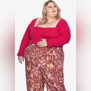 NWT LoudBodies Pink Blouse plus size 4x